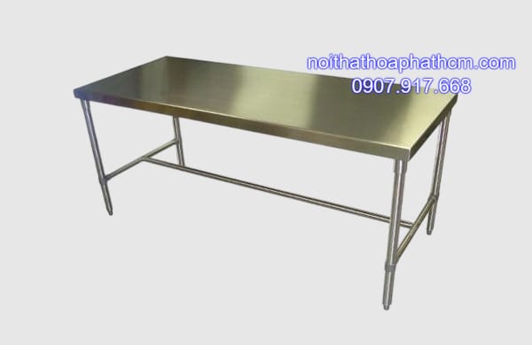 ban-inox-chu-nhat-1m2-304-chan-co-dinh