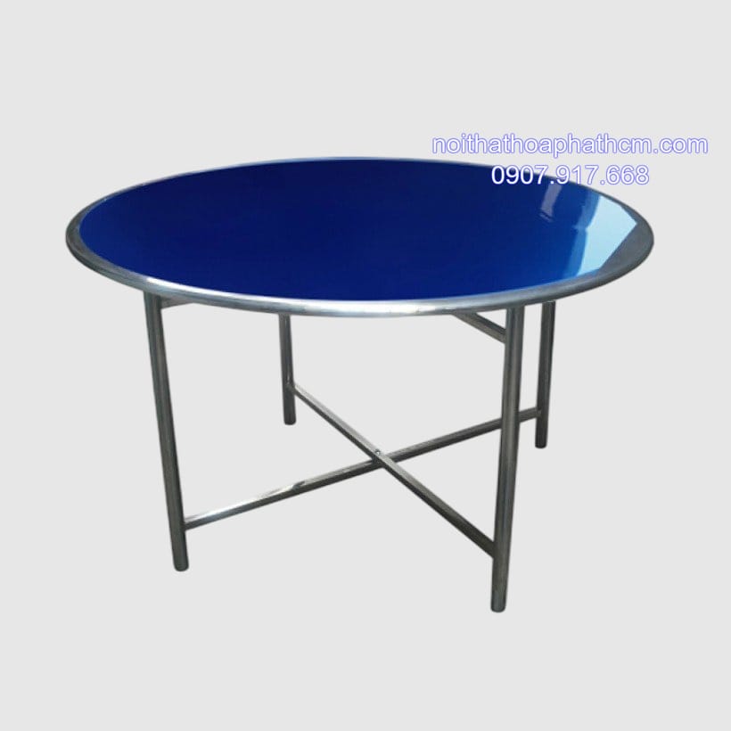 ban-inox-tron-1m4-201-chan-roi