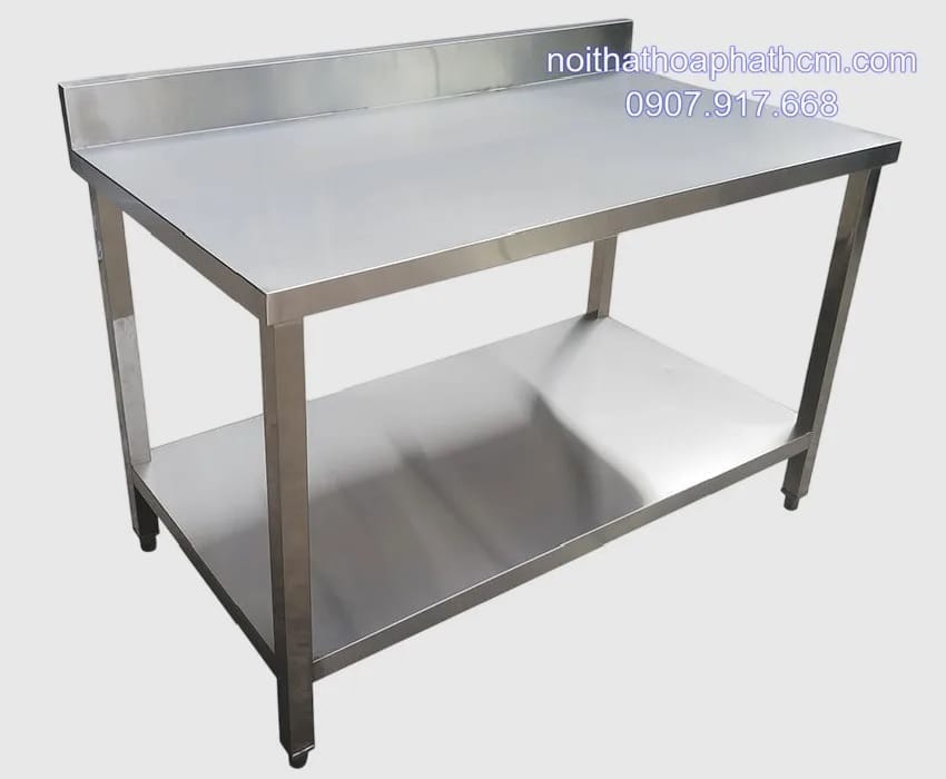 bàn inox công nghiệp 2 tầng có gáy_1 ban-inox-cong-nghiep-2-tang-co-gay-1