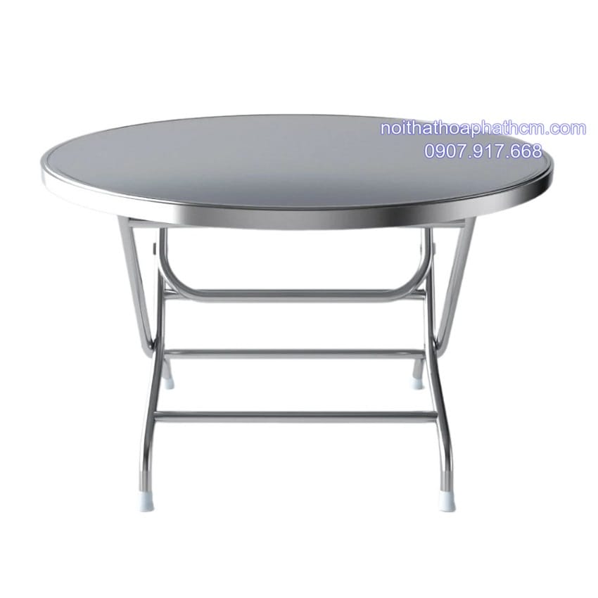 bàn inox tròn 1m2 304 HP02_1 ban-inox-tron-1m2-304-hp02-1