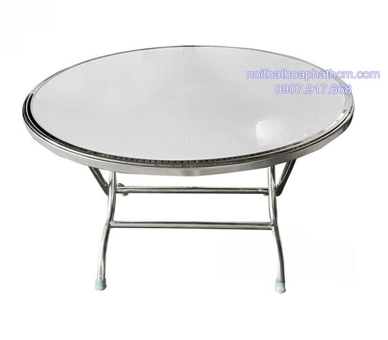 bàn inox tròn 1m2 HP02 ban-inox-tron-1m2-hp02