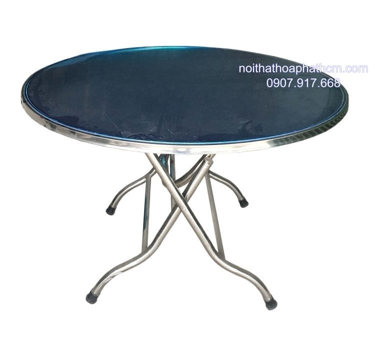 bàn inox tròn 1m4 304 HP03 ban-inox-tron-1m4-304-hp03