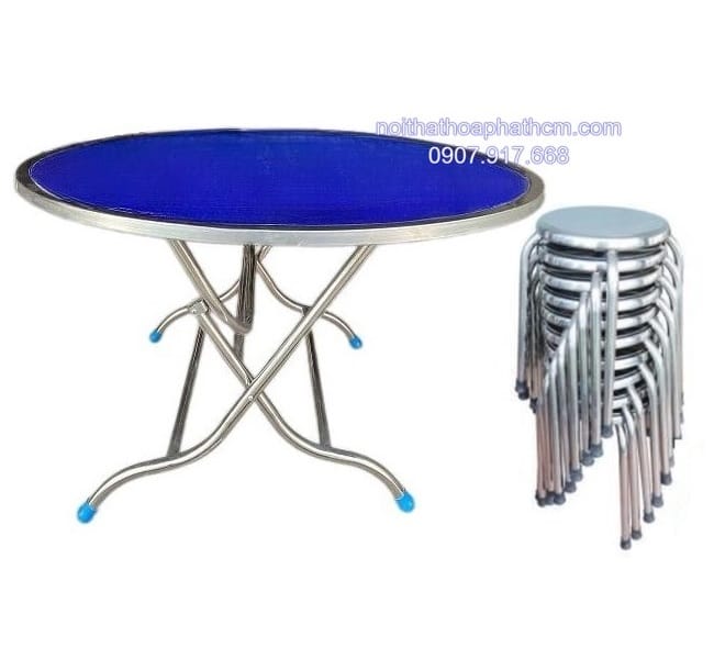 Bộ bàn tròn inox 10 ghế HP03 (1) bo-ban-tron-inox-10-ghe-hp03-1