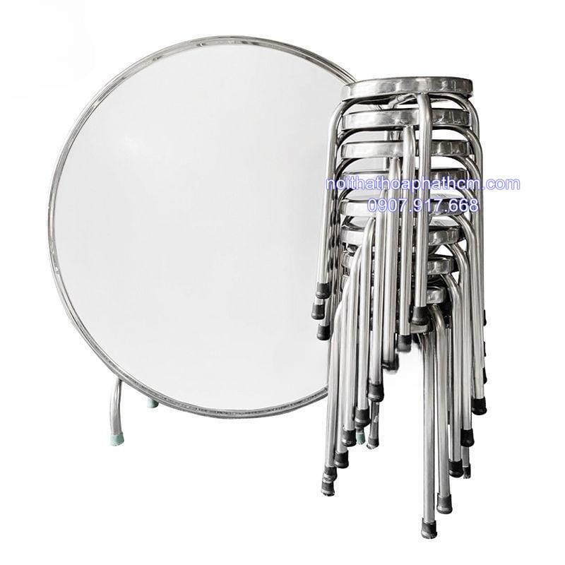 Bộ bàn tròn inox 12 ghế 304 HP02 (2) bo-ban-tron-inox-12-ghe-304-hp02-2