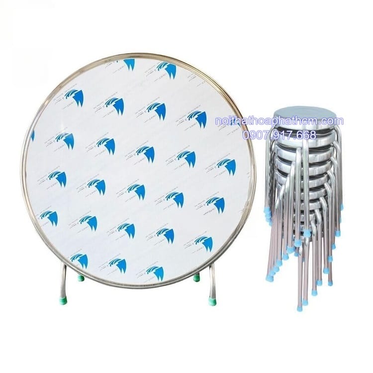 Bộ bàn tròn inox 12 ghế HP03 bo-ban-tron-inox-12-ghe-hp03