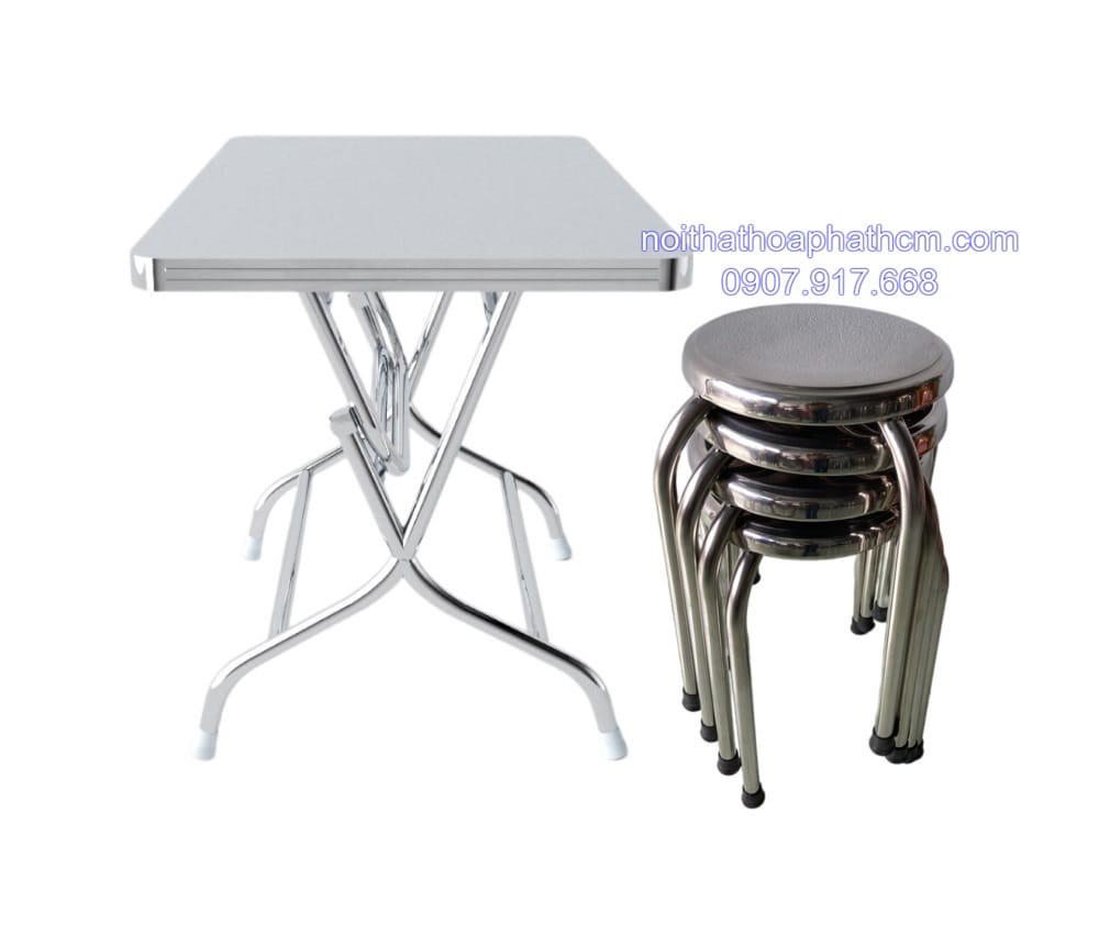 bàn inox chữ nhật 4 ghế 304 HP02 (1) ban-inox-chu-nhat-4-ghe-304-hp02-1