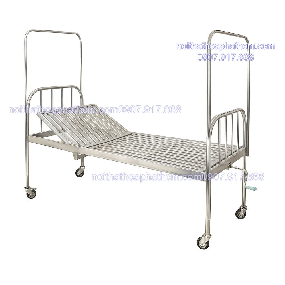 giường y tế inox 1 tay quay (1) giuong-y-te-inox-1-tay-quay-1
