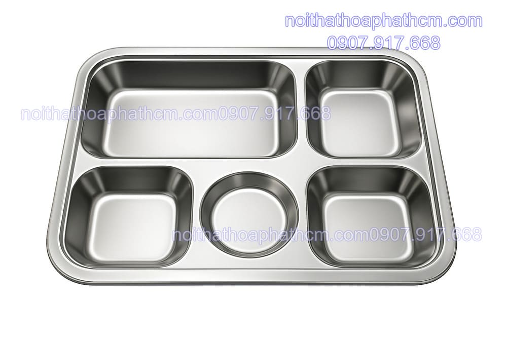 khay inox 5 ngăn thường (1) khay-inox-5-ngan-thuong-1